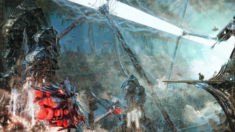 Giant Mechanical Creatures — Blue, Dramatic