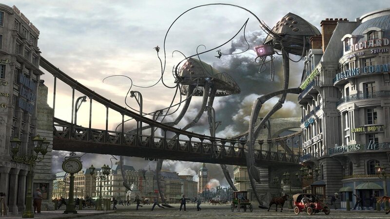 Giant Mechanical Creatures — Gray, Dramatic, Afternoon