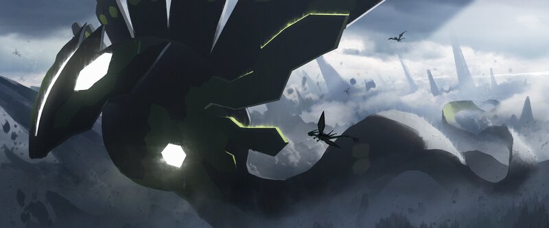 Giant Mechanical Dragon — Gray
