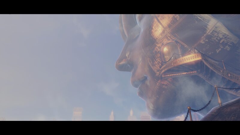 Giant Mechanical Head — Blue
