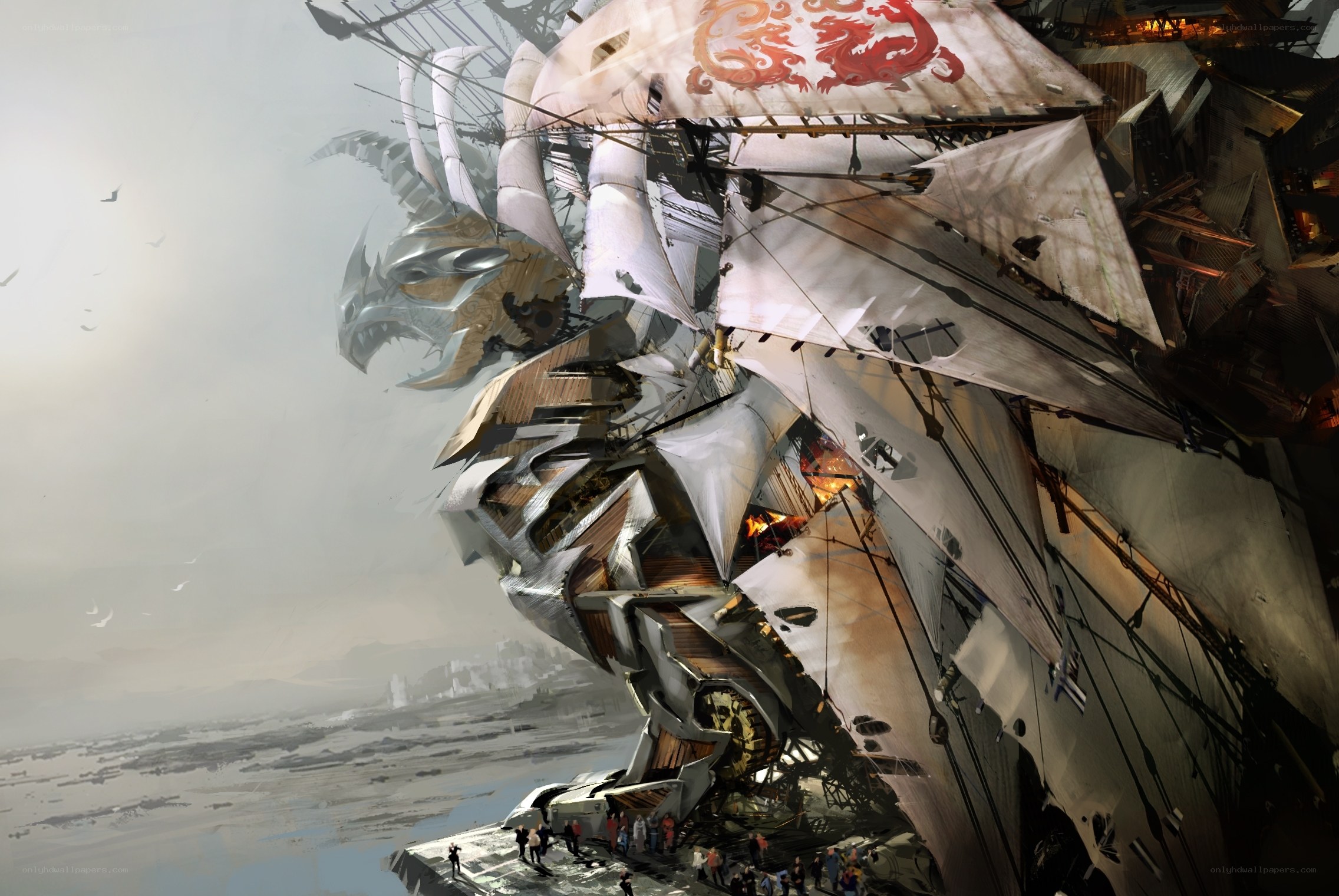 giant mechanical ship concept