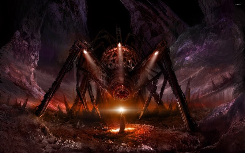 Giant Mechanical Spider — Black