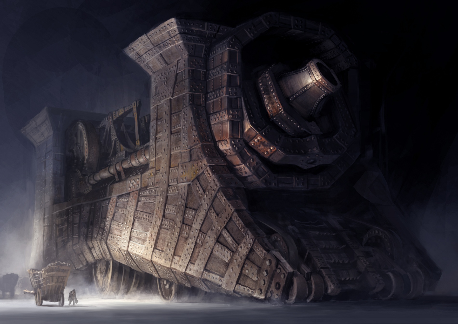 giant mechanical train wreck