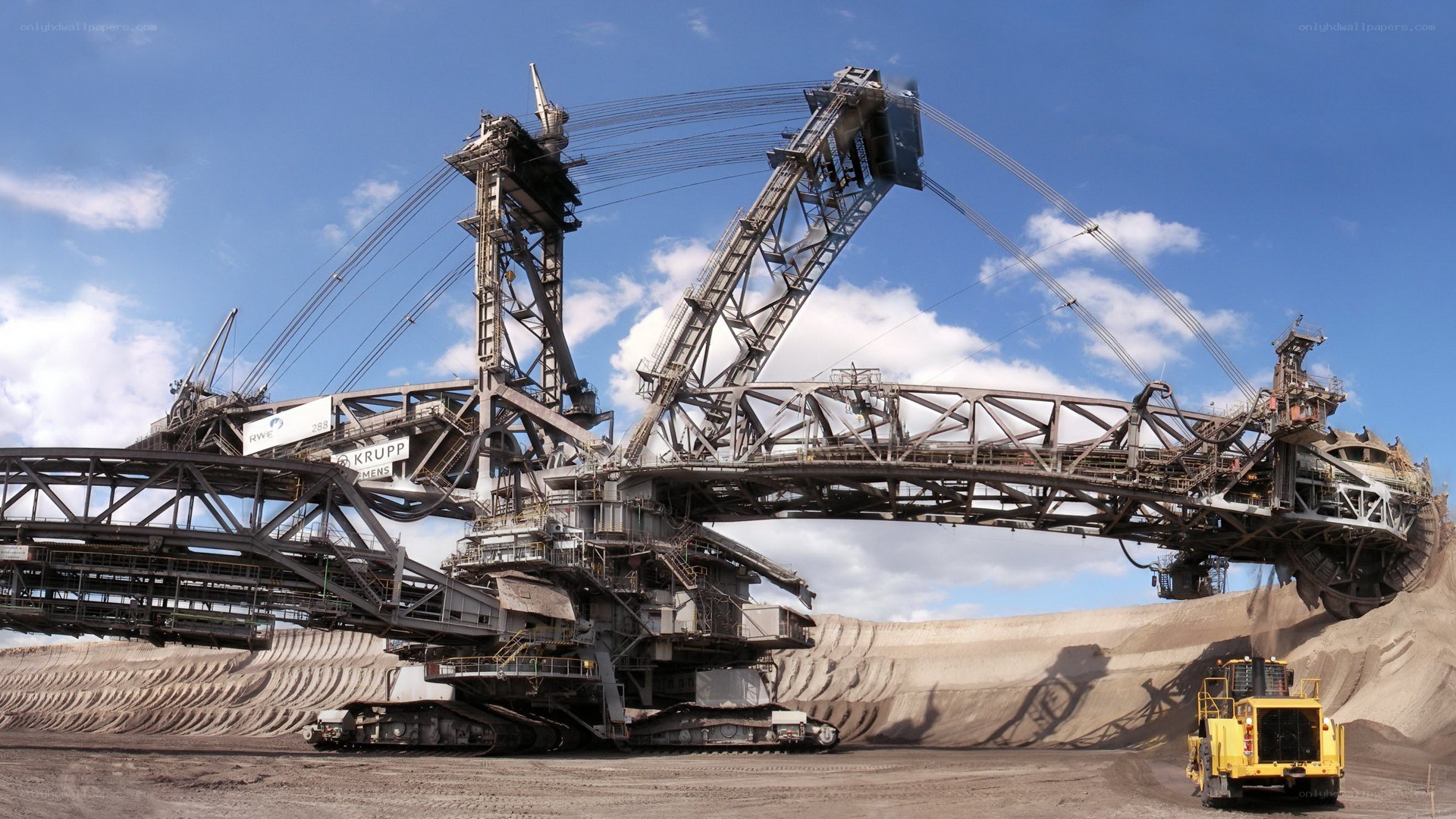giant mining excavator at work
