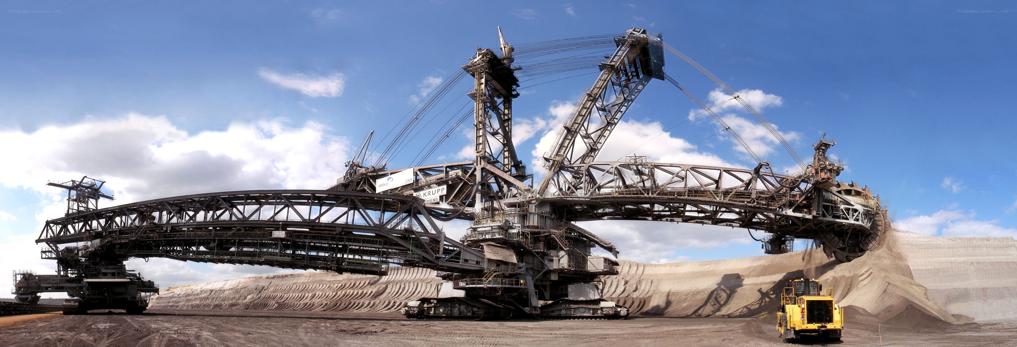 giant mining excavator at work