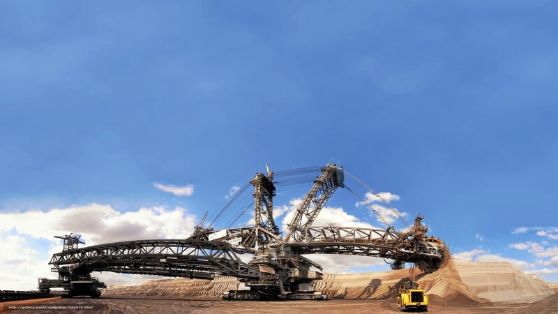 Giant Mining Excavator — Blue