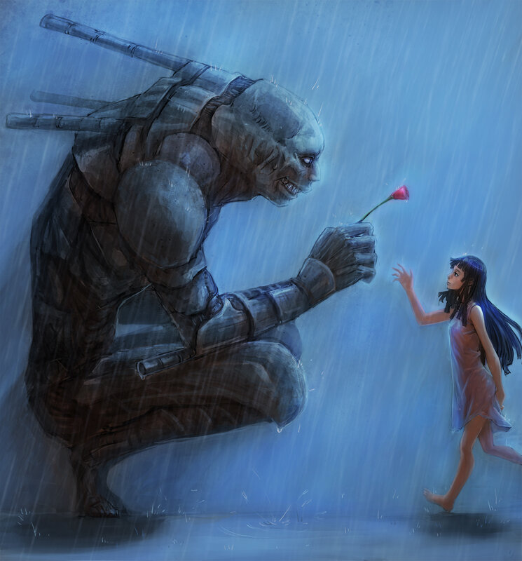 Giant Monster and Girl