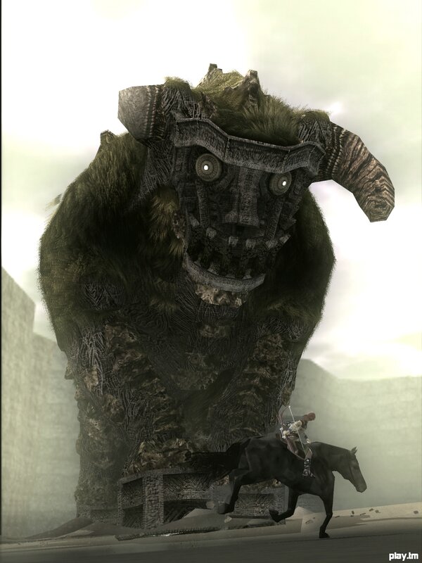 giant monster and rider