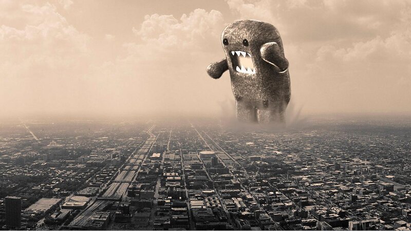 giant monster attacks city