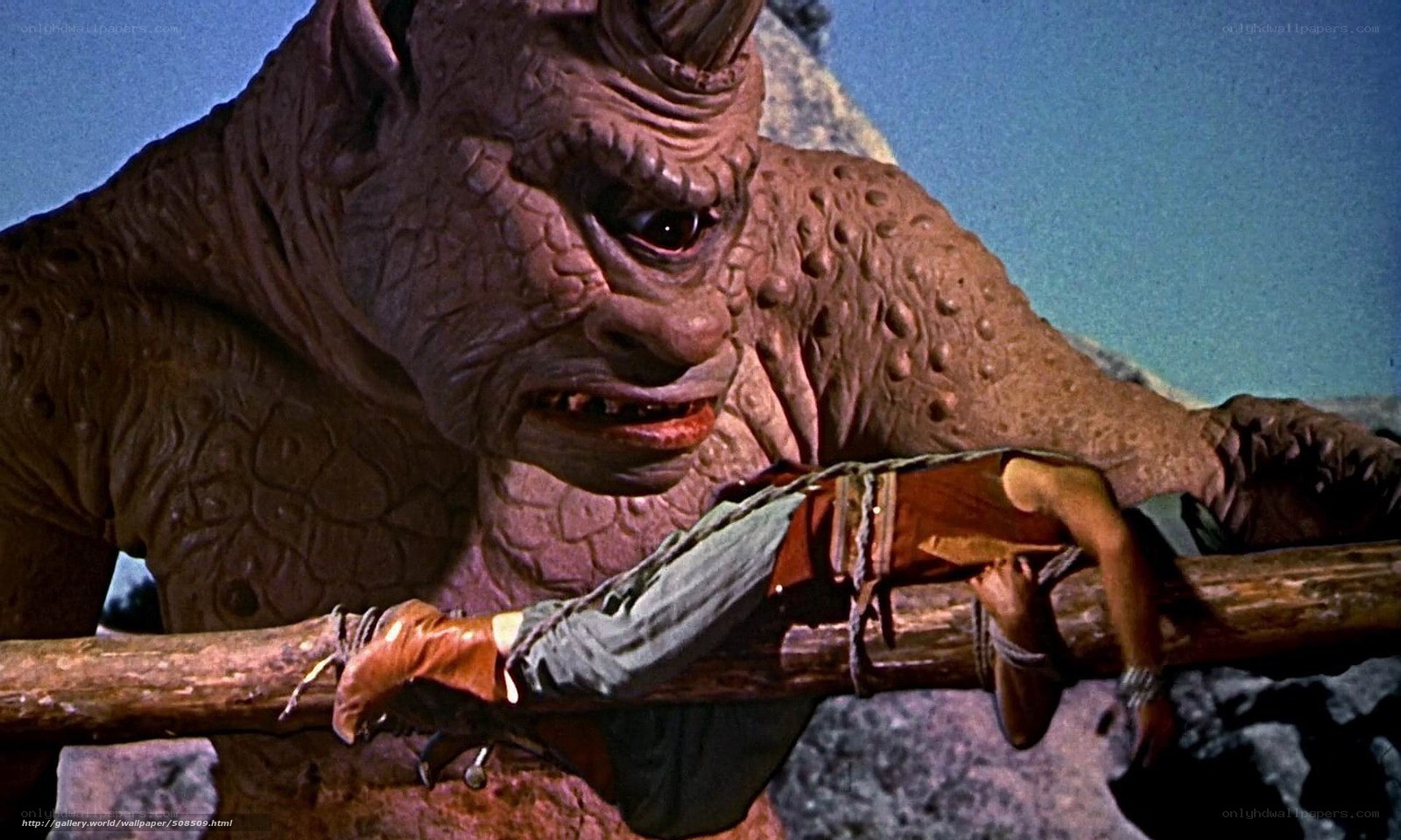 giant monster attacks hero