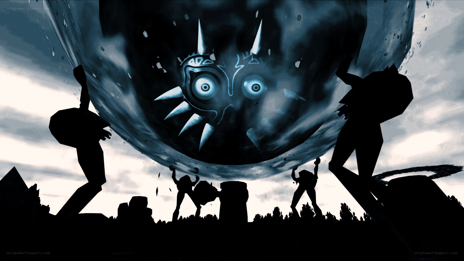 Giant monster attacks village