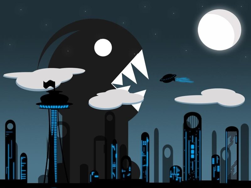 Giant Monster Eating City