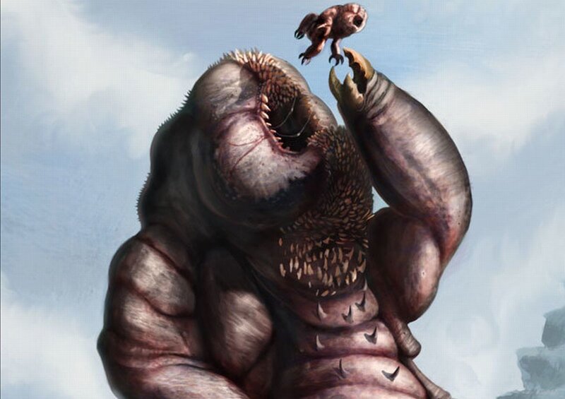 giant monster eating creature