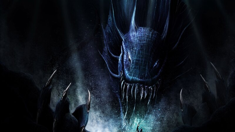 Giant Monster Head — Black, Dramatic
