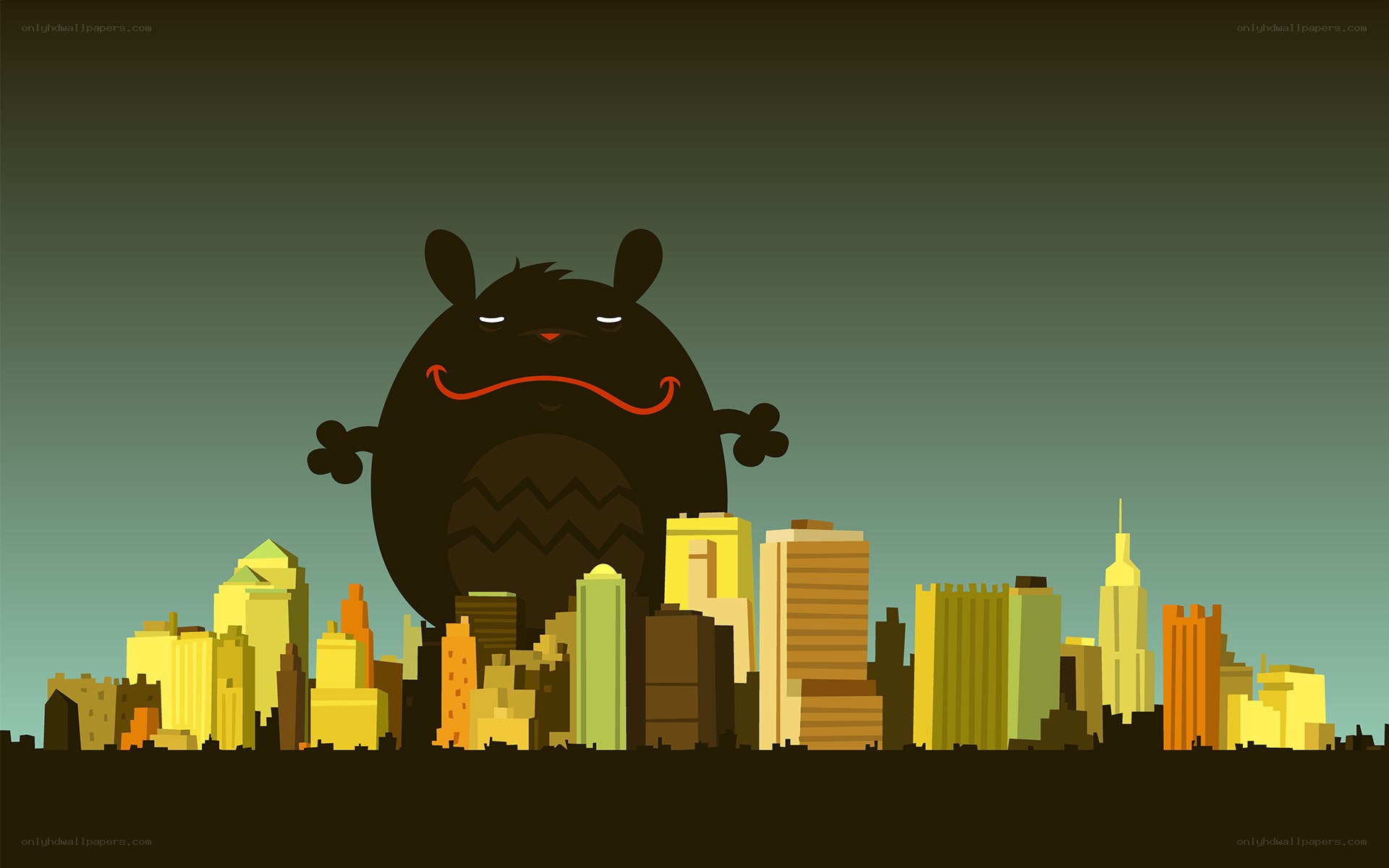 giant monster in city