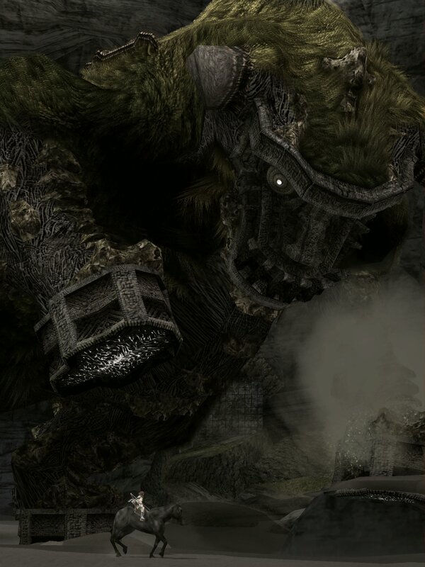 giant monster in dark cave