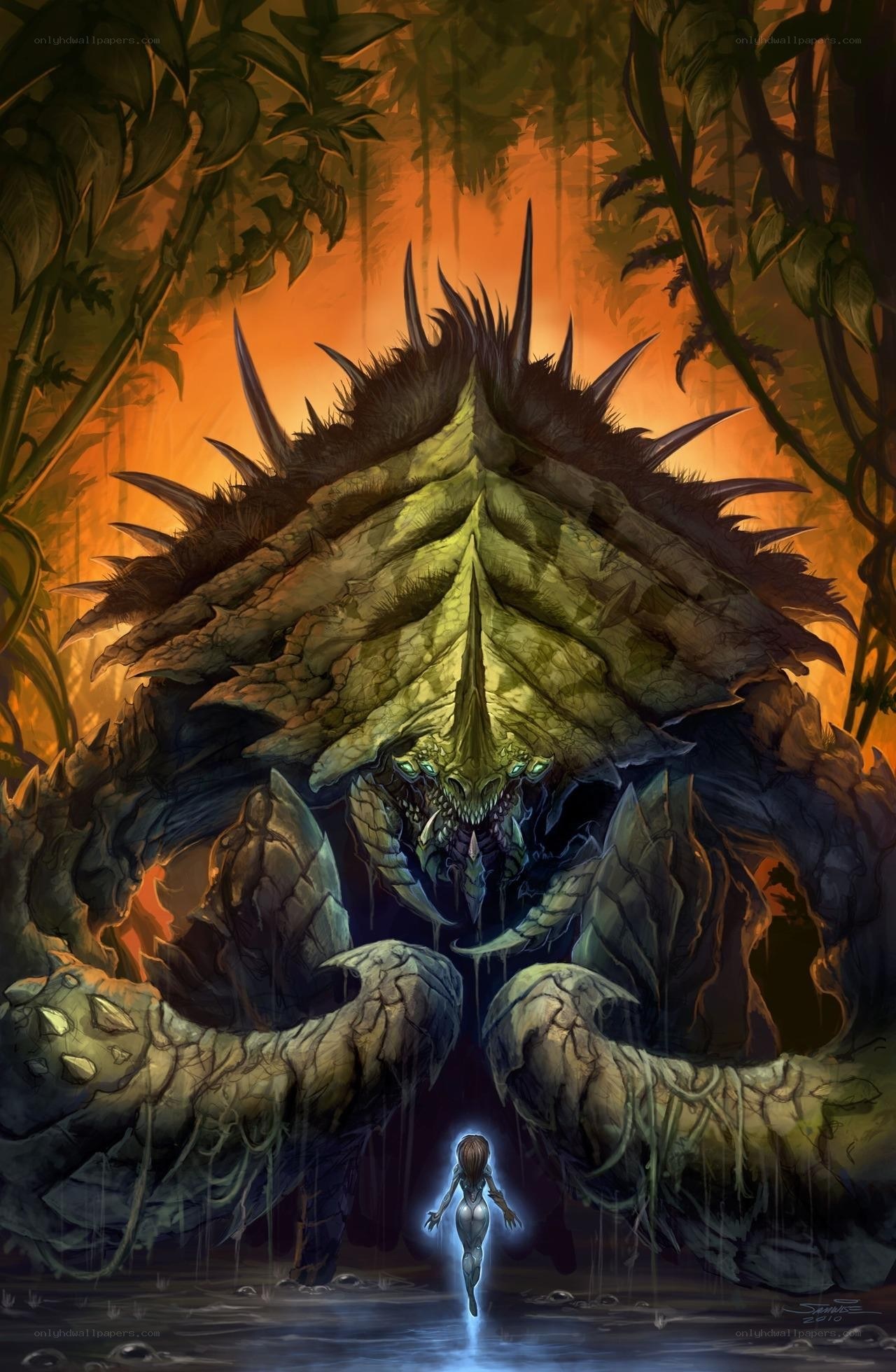 giant monster in jungle