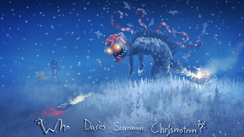 Giant Monster in Snow — Blue