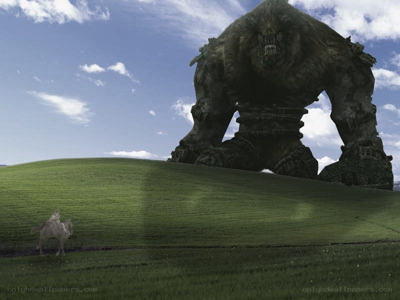 giant monster on a hill