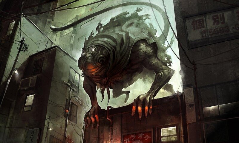 Giant Monster on Building