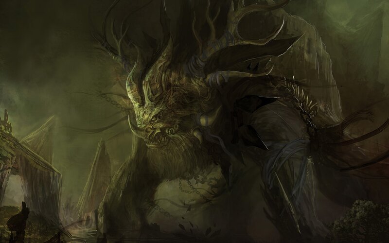 Giant Monster with Antlers
