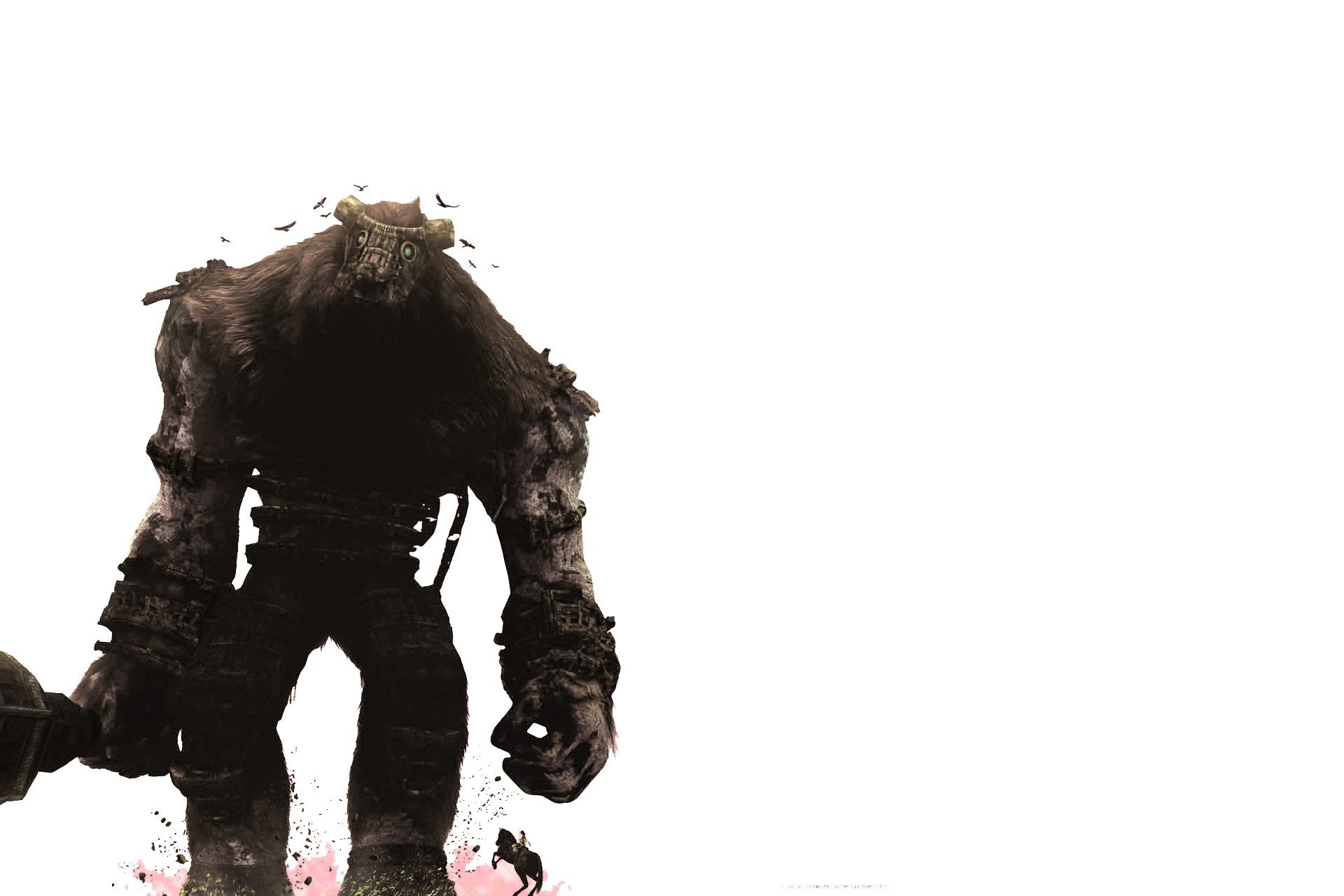 giant monster with glowing eyes