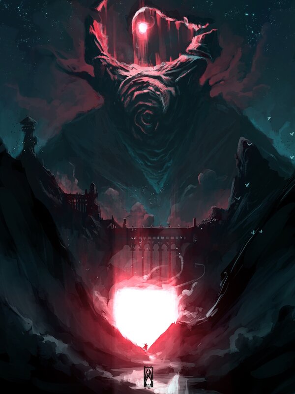 Giant Monster with Red Eye — Dramatic