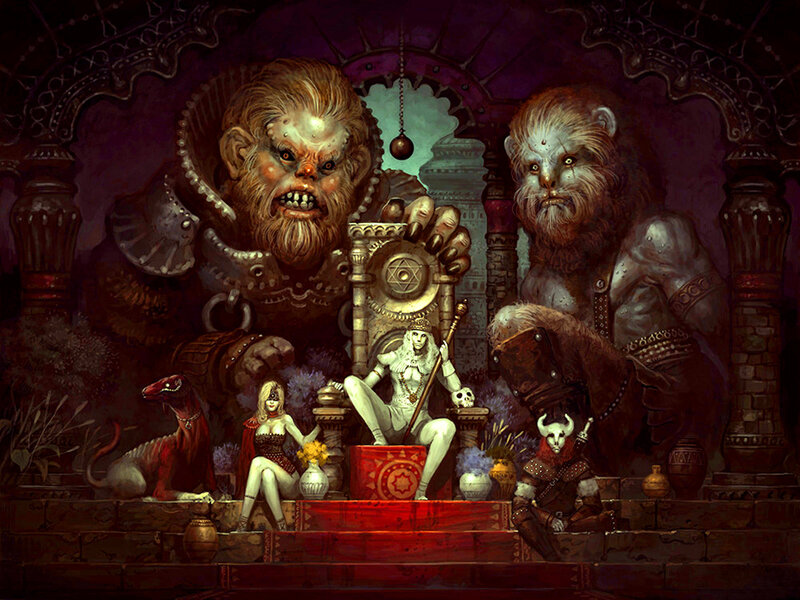 Giant Monsters with Human Figures