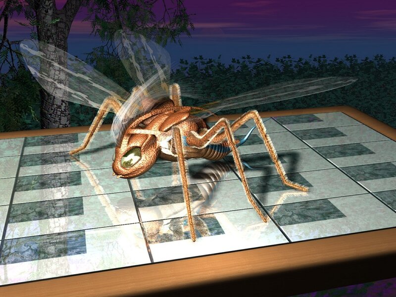 giant mosquito on table