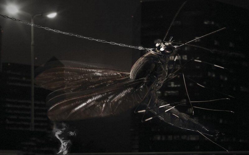 giant mosquito with chain