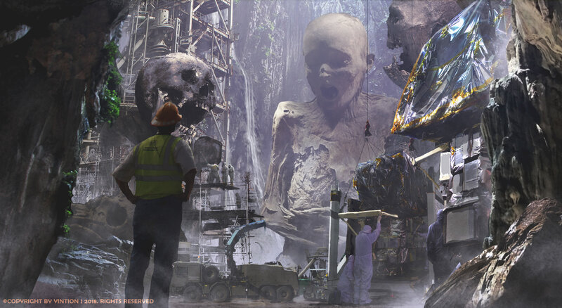 Giant Mummy in Cave