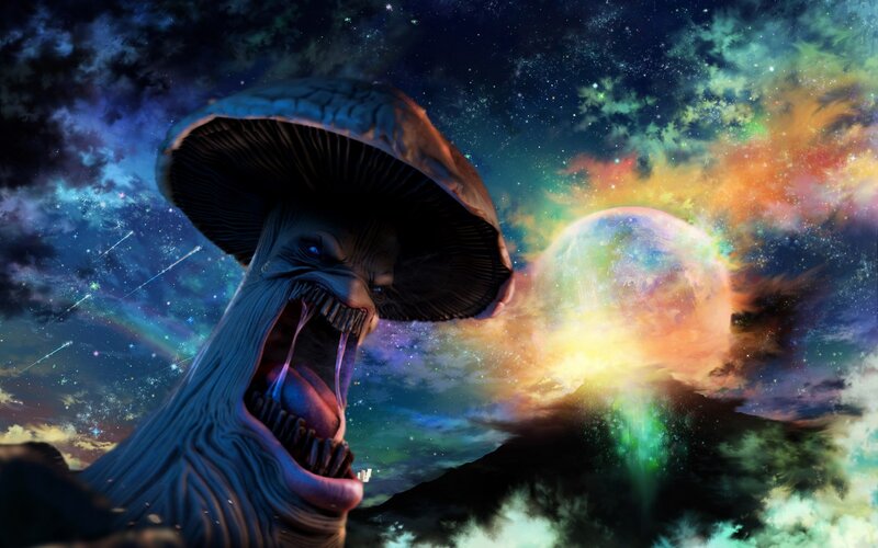 Giant Mushroom Monster — Blue