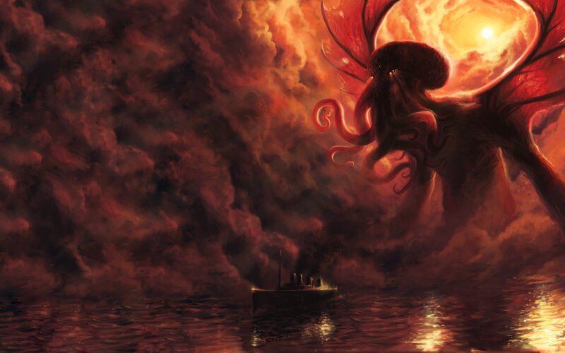 Giant Octopus Creature — Red