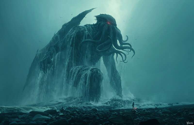 Giant Octopus Monster — Teal