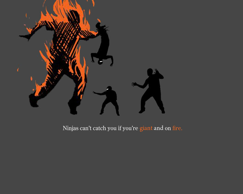 giant on fire ninjas
