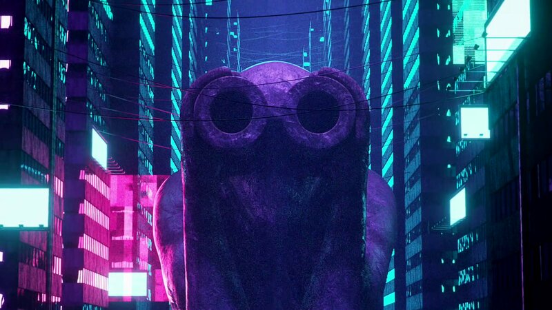 Giant Owl Statue — Purple