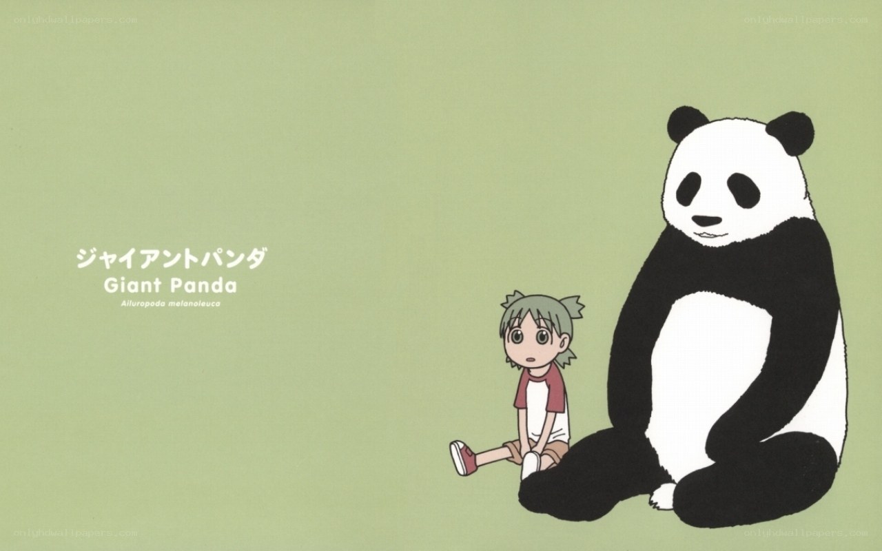 Giant panda and child