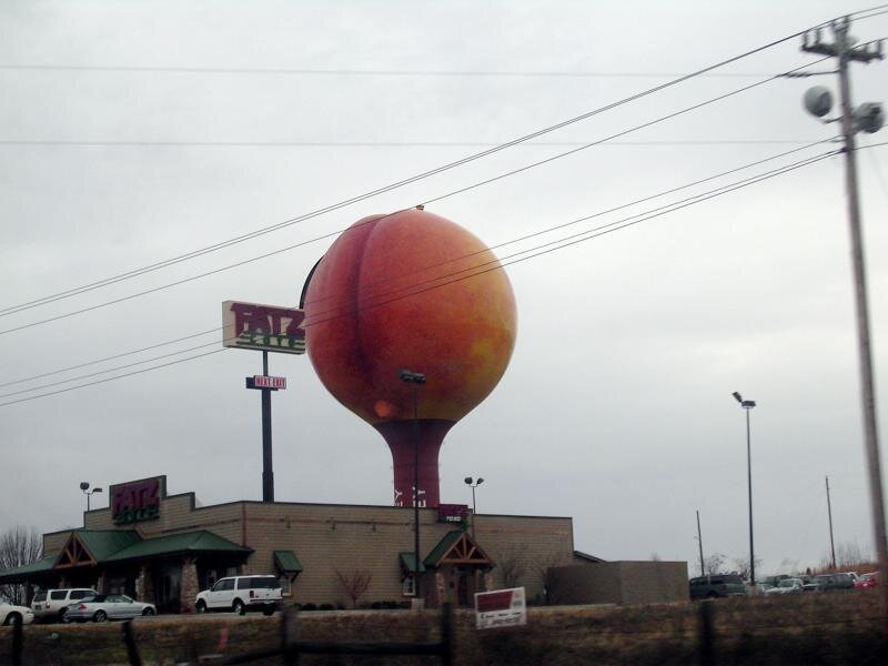 Giant Peach Water Tower
