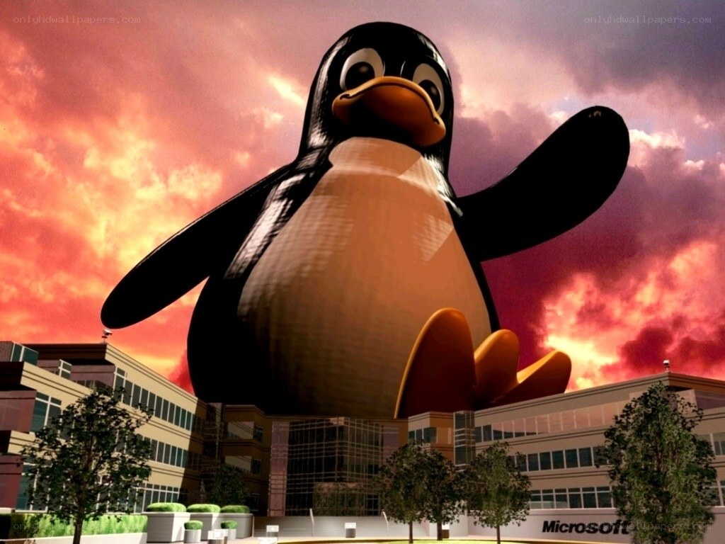 giant penguin near microsoft building