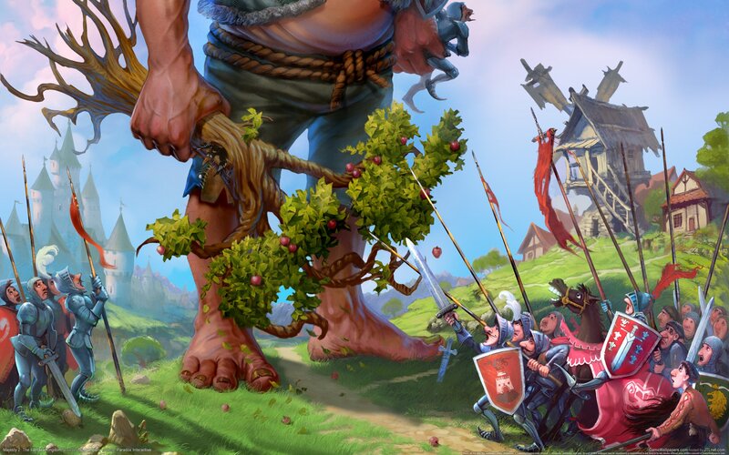 Giant Picking Apples