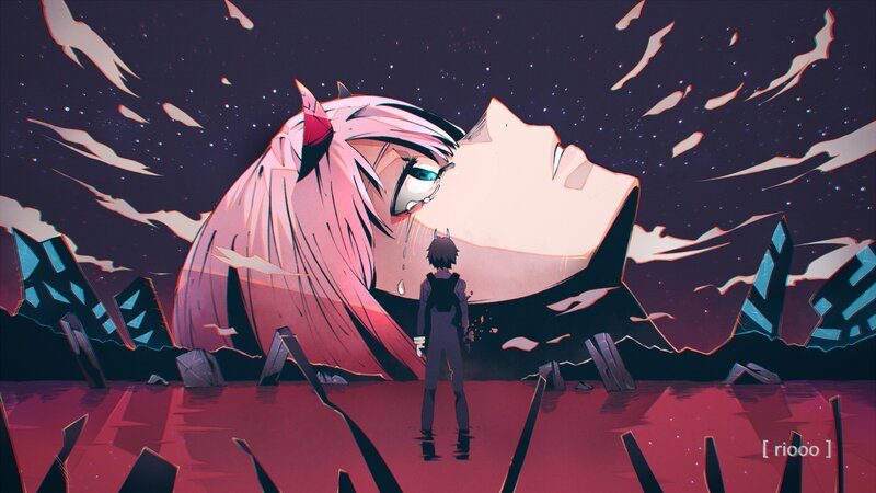 Giant Pink-haired Figure