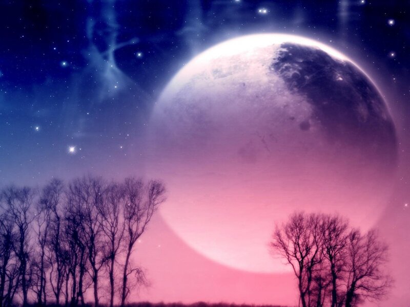 Giant Planet in Night Sky