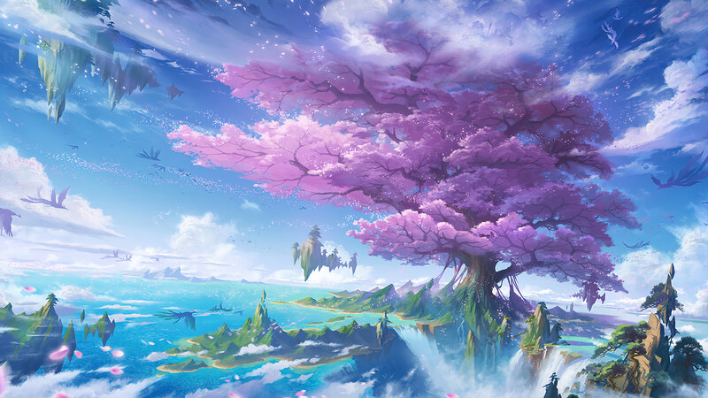 Giant Purple Blossom Tree