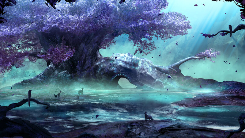 Giant Purple Tree