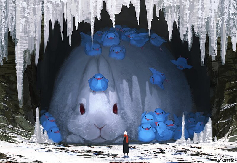 Giant Rabbit in Cave