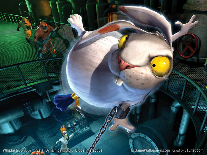 giant rabbit in industrial setting