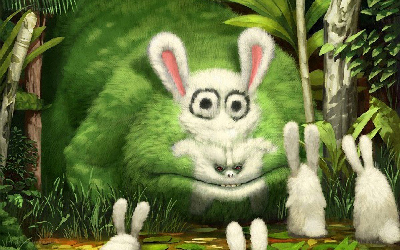 Giant rabbit in the jungle