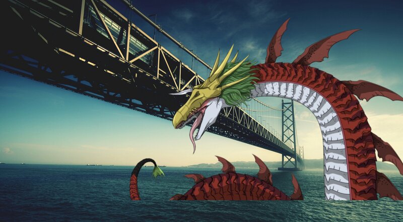 Giant Red Dragon — Dramatic, Afternoon