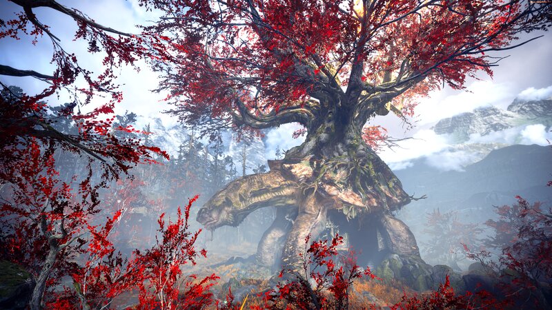 Giant Red-leafed Tree — Red, Serene