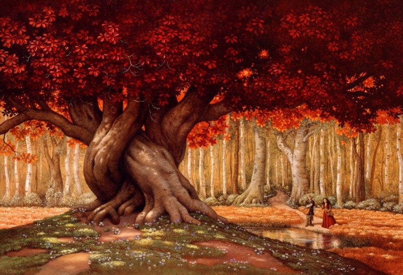 Giant Red-leafed Tree — Red
